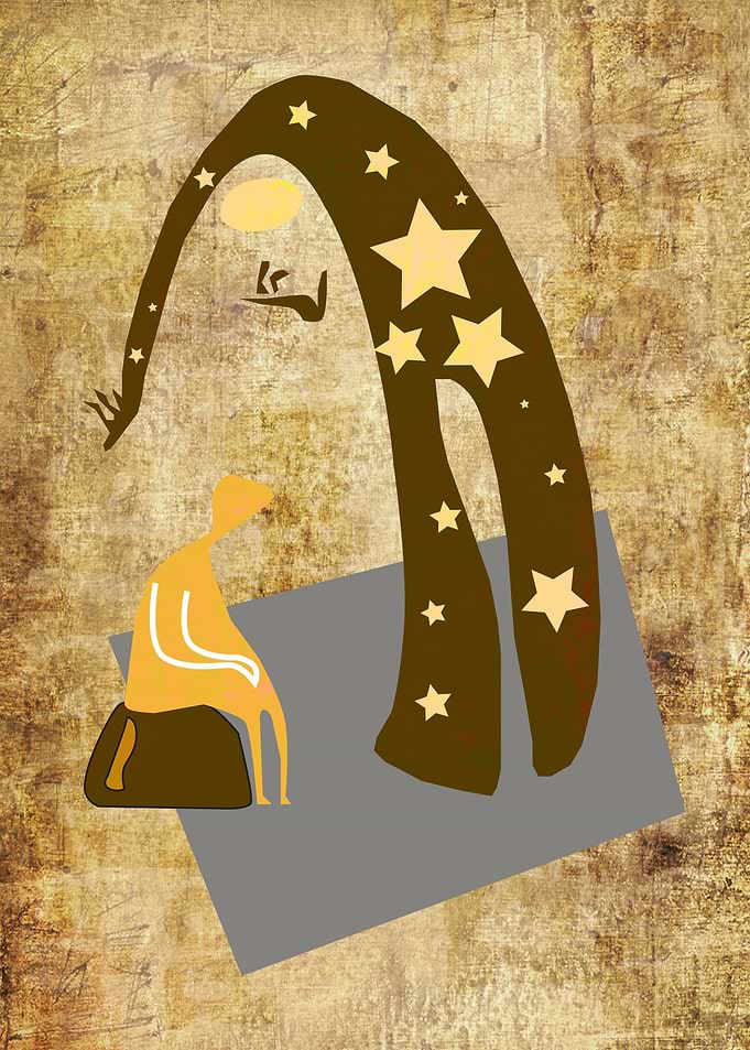Starry night vintage