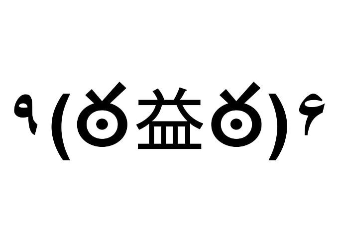 Kaomoji Emoticon Angry