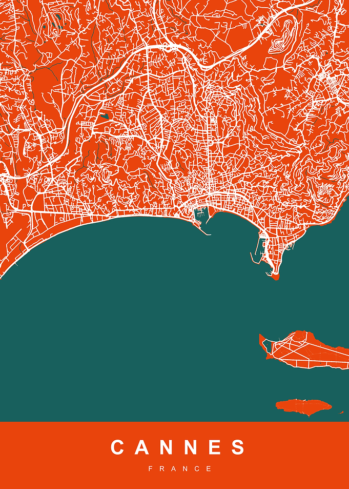 CANNES Map FRANCE