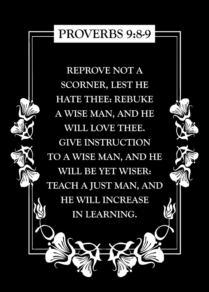 Proverbs 9 8 9