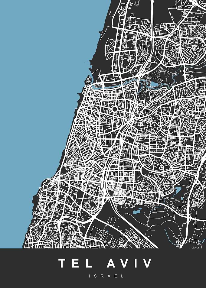TEL AVIV Map ISRAEL