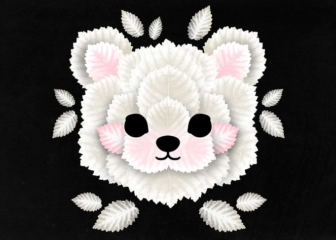 polar bear of leaves