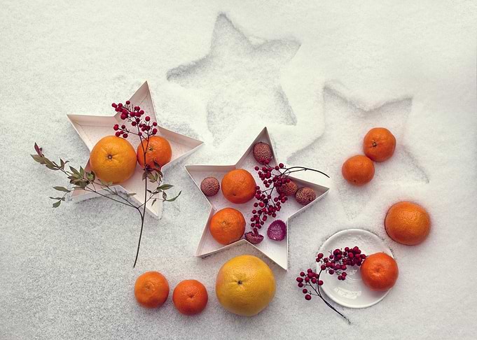Snow still life