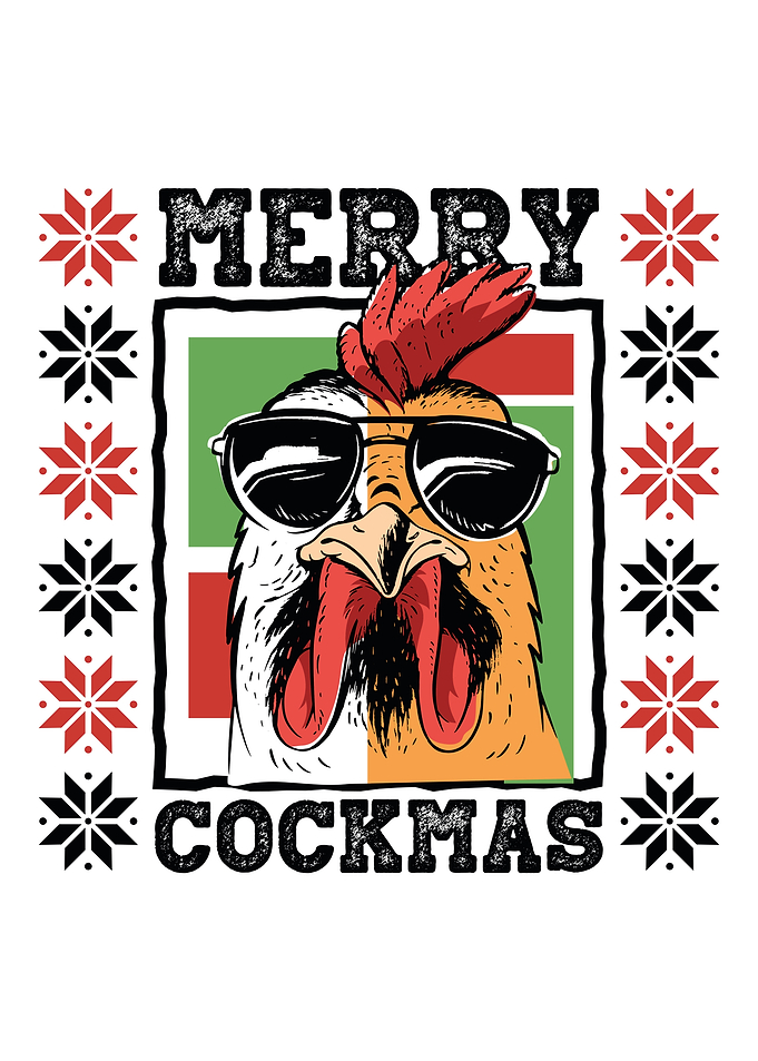 Funny Christmas Rooster