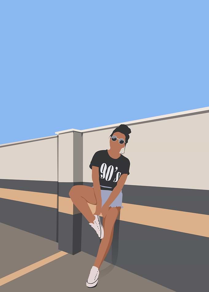 Woman with glasses