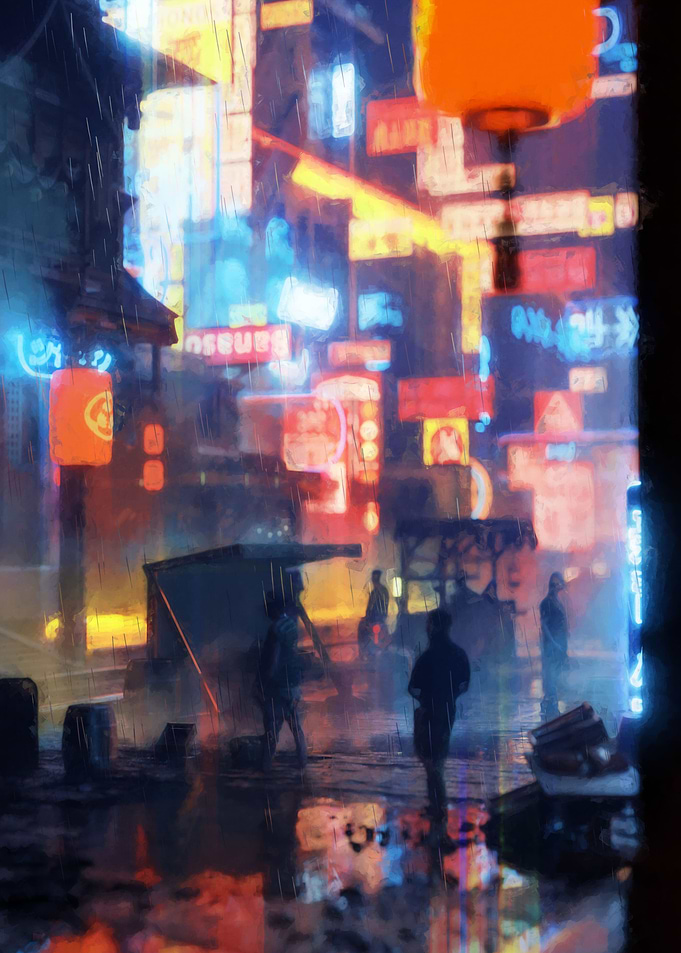 Neon Rainfall