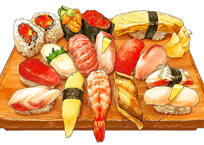 Sushi japanese food