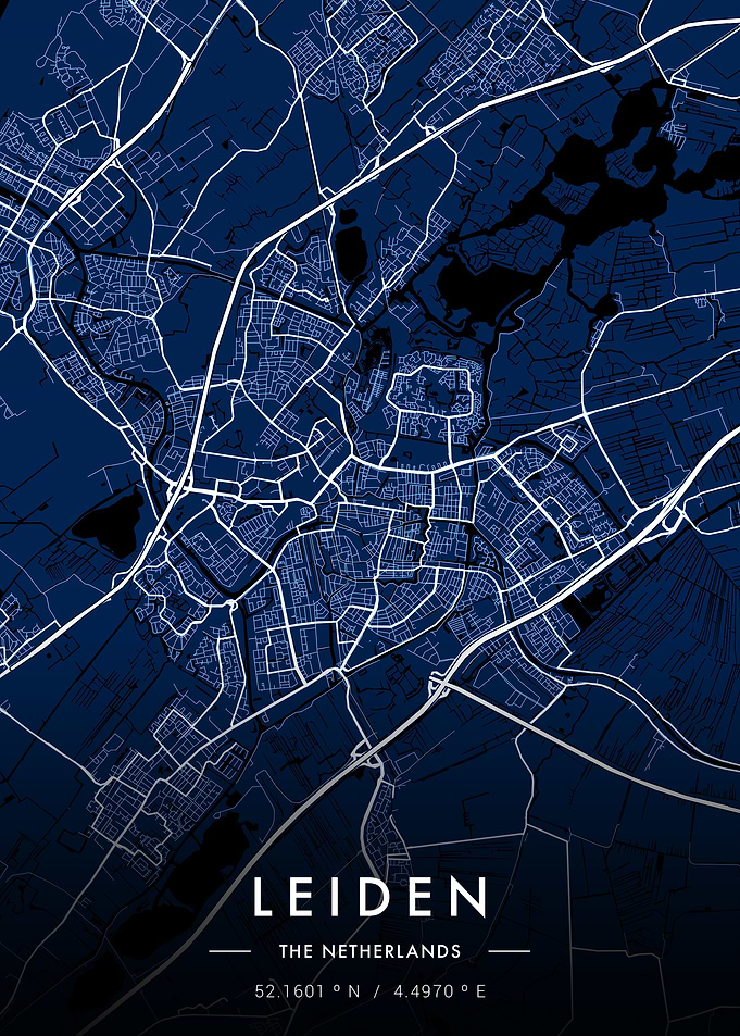 Leiden City Map Blueprint