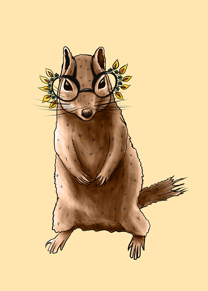 Cute Chipmunk Eyeglasses