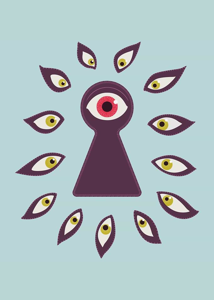 Eye Keyhole Staring