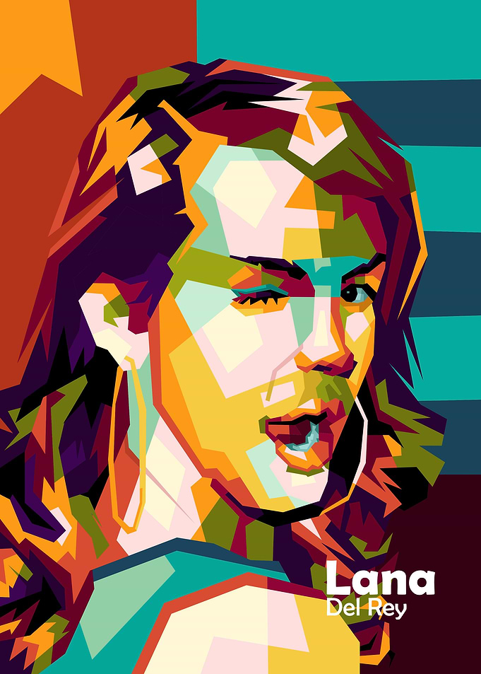 Lana Del Rey in wpap art