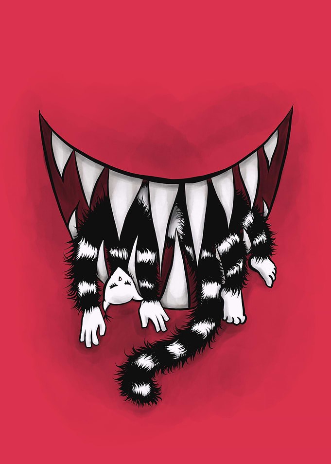 Cat Eaten By Sharp Teeth