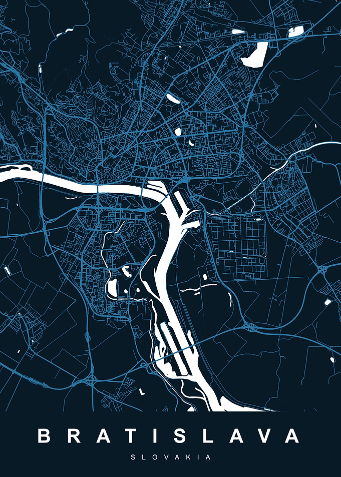 BRATISLAVA Map SLOVAKIA