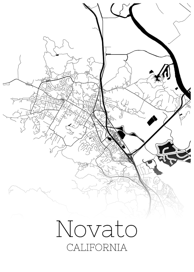 Novato California map