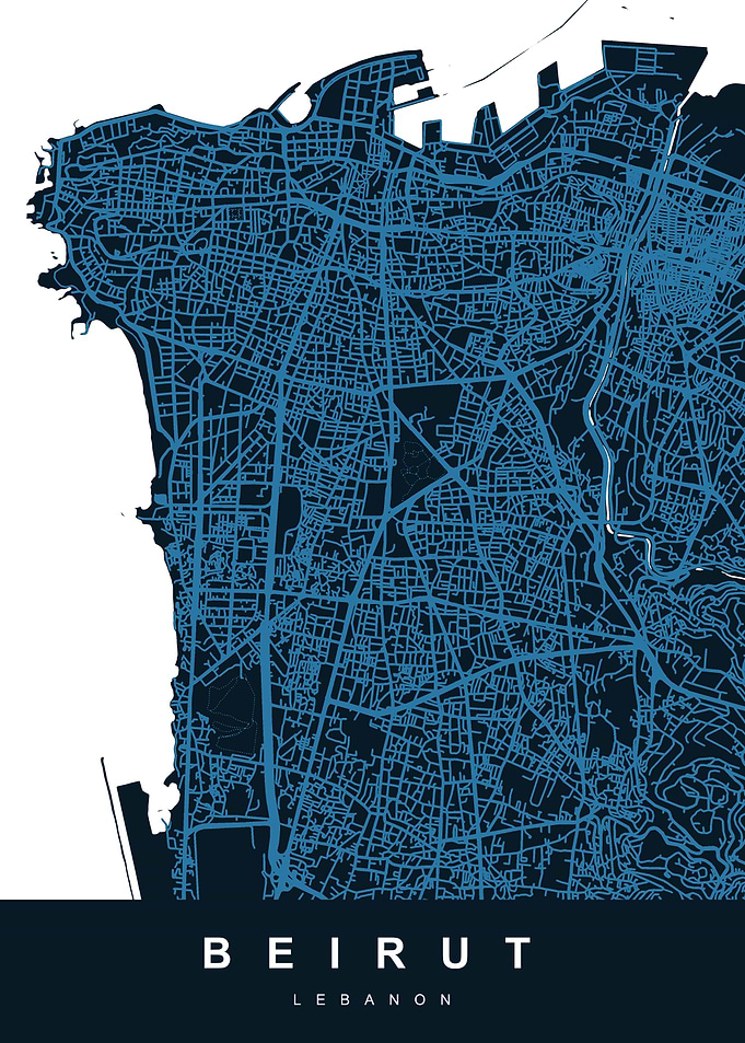 BEIRUT Map LEBANON