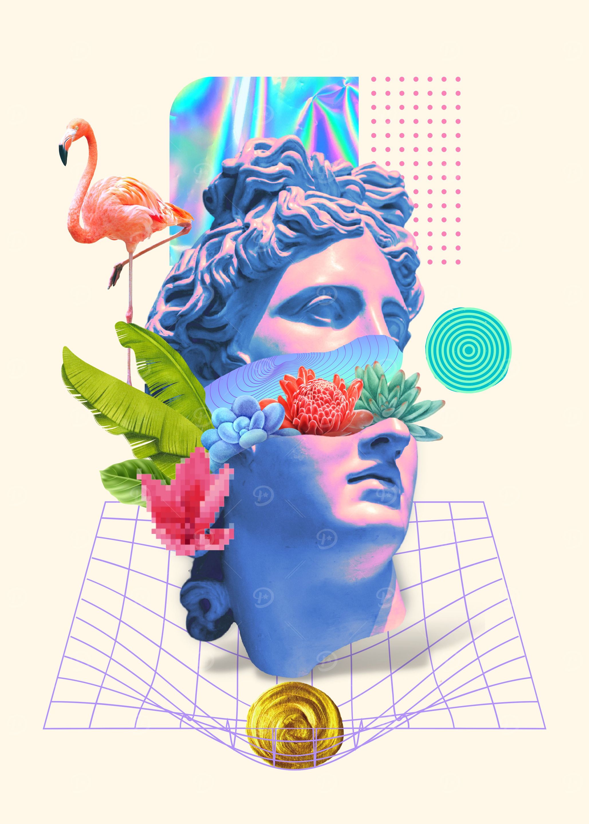 Greek Statue Vaporwave 7