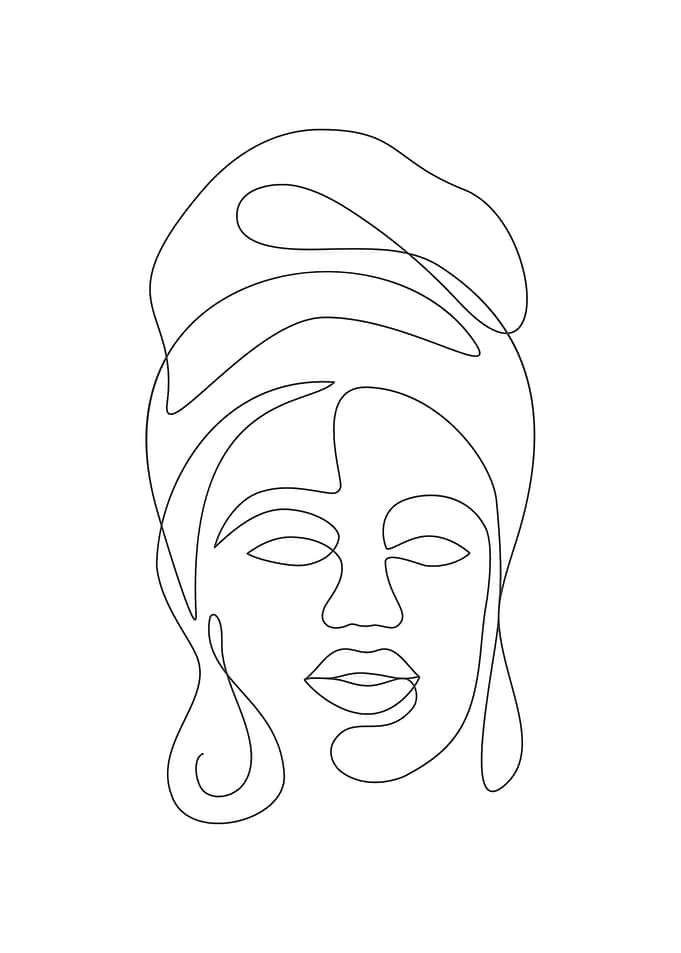 Abstract Woman face art