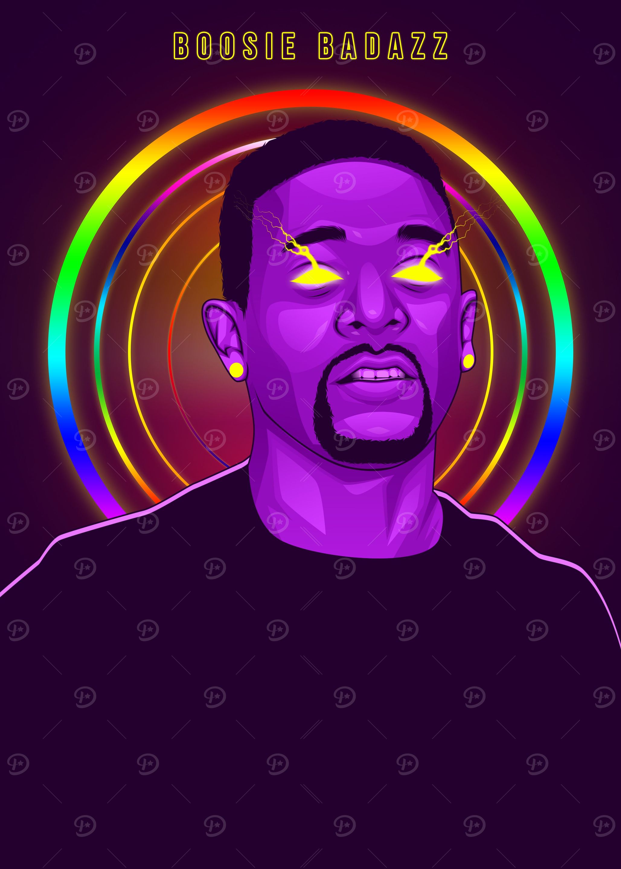 Boosie Badazz Neon Art