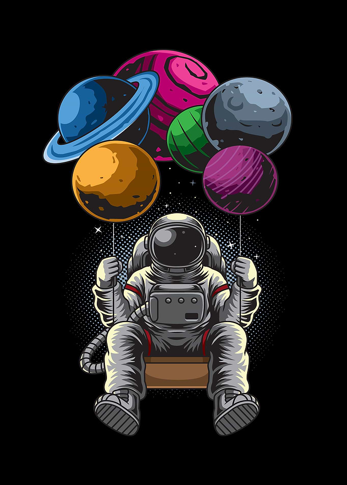Birthday boy astronaut