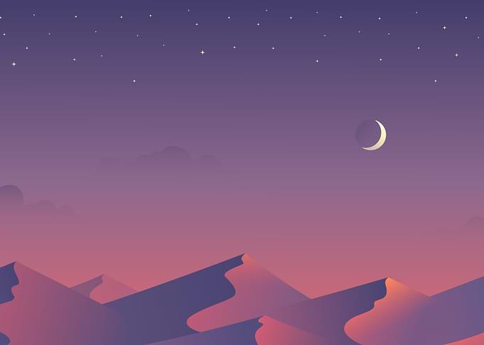 Desert Nights Moon