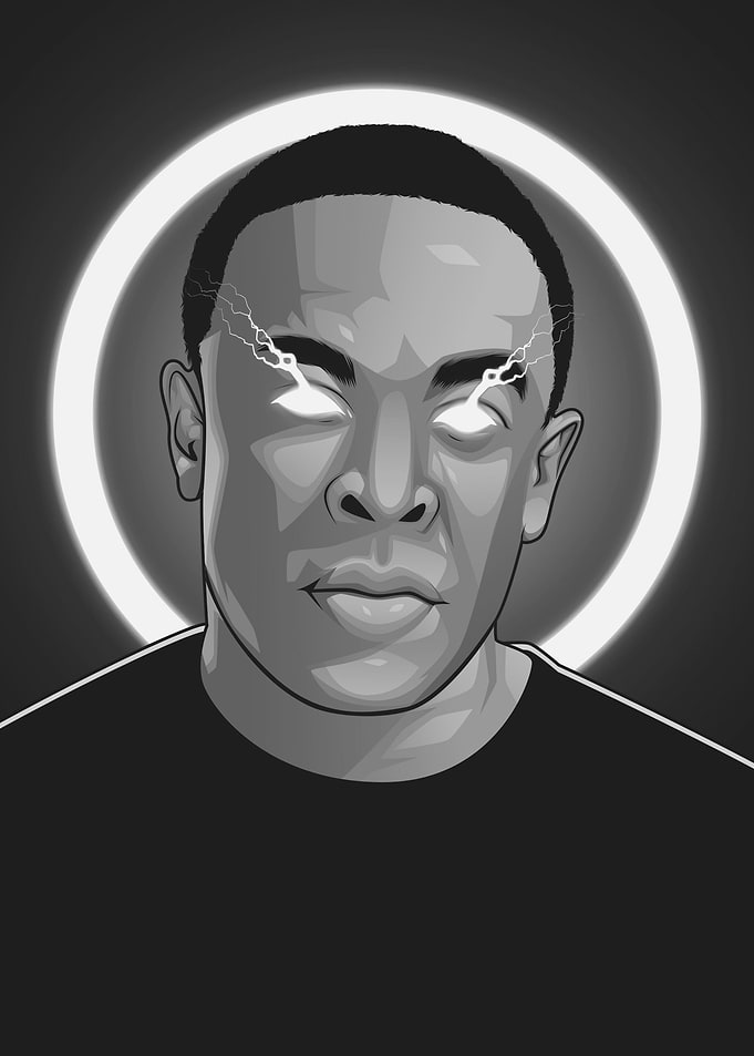 Dr Dre Grayscale