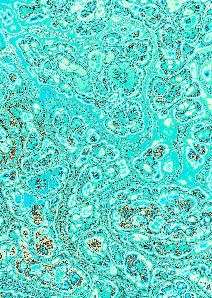 Turquoise Gold Texture 11