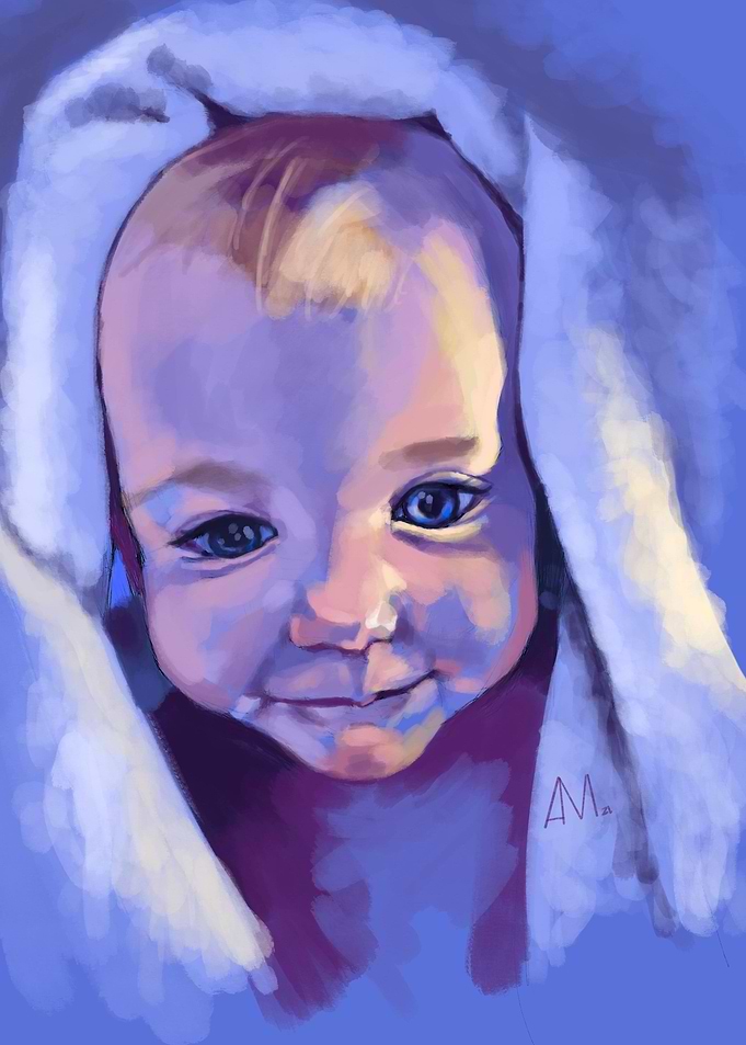 Bee in blue
