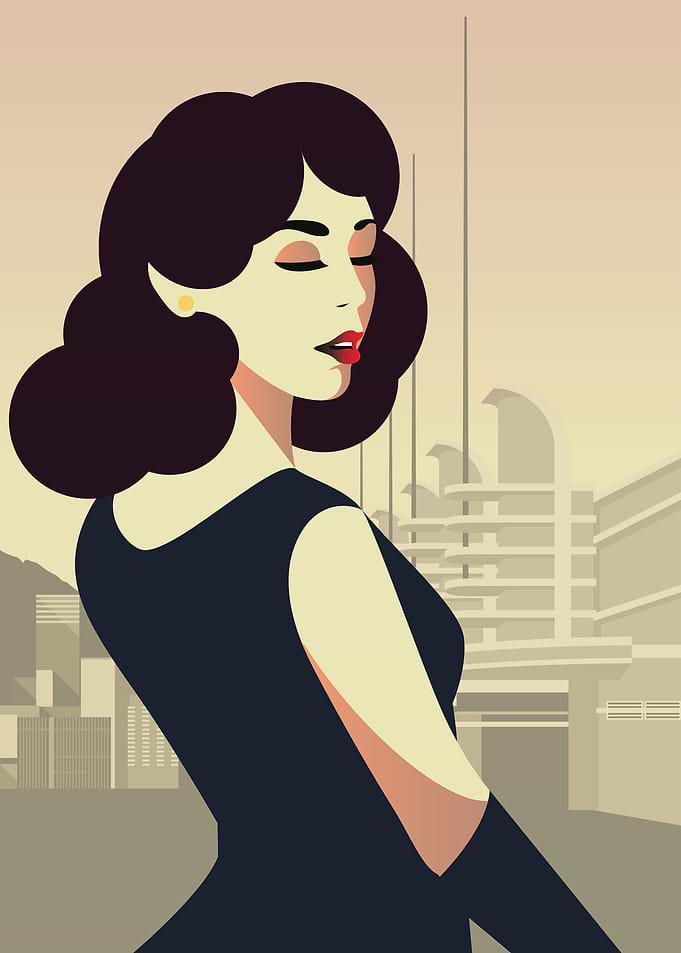 Retro Girl Art 1
