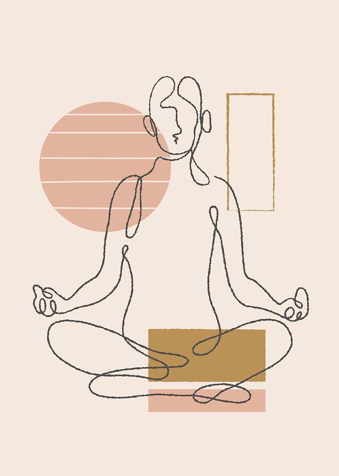 Yoga pose line art