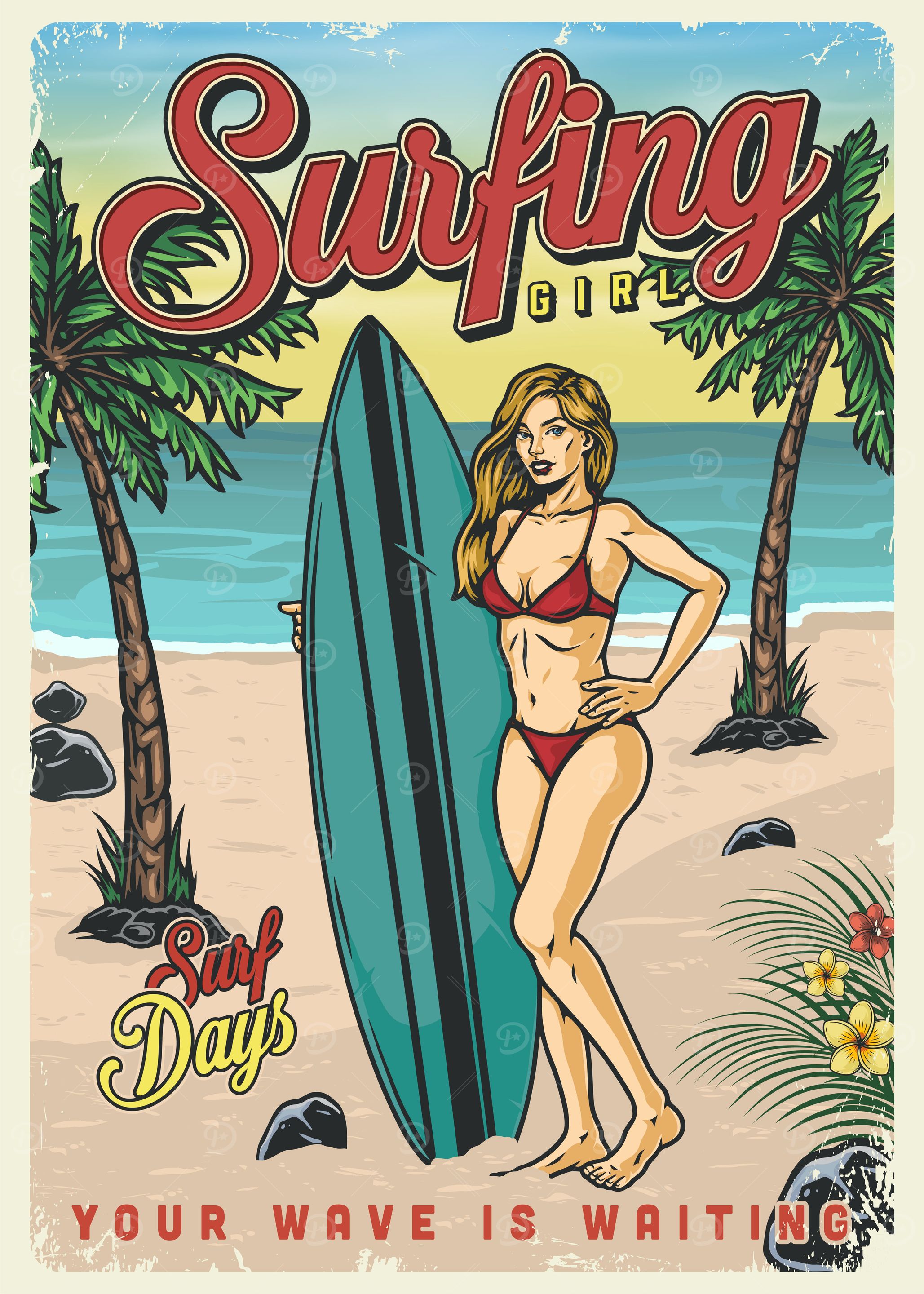 Surfing Girl Surfer