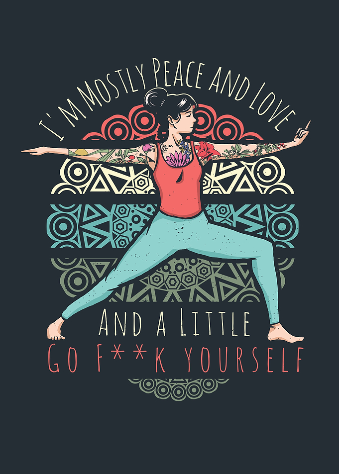 Funny yoga pose
