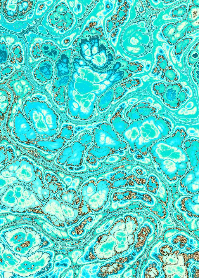 Turquoise Gold Texture 15