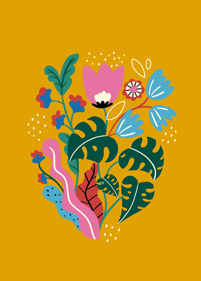 Yellow Botanical Flowers