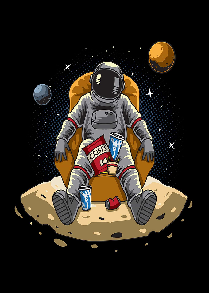 Astronaut couch potato