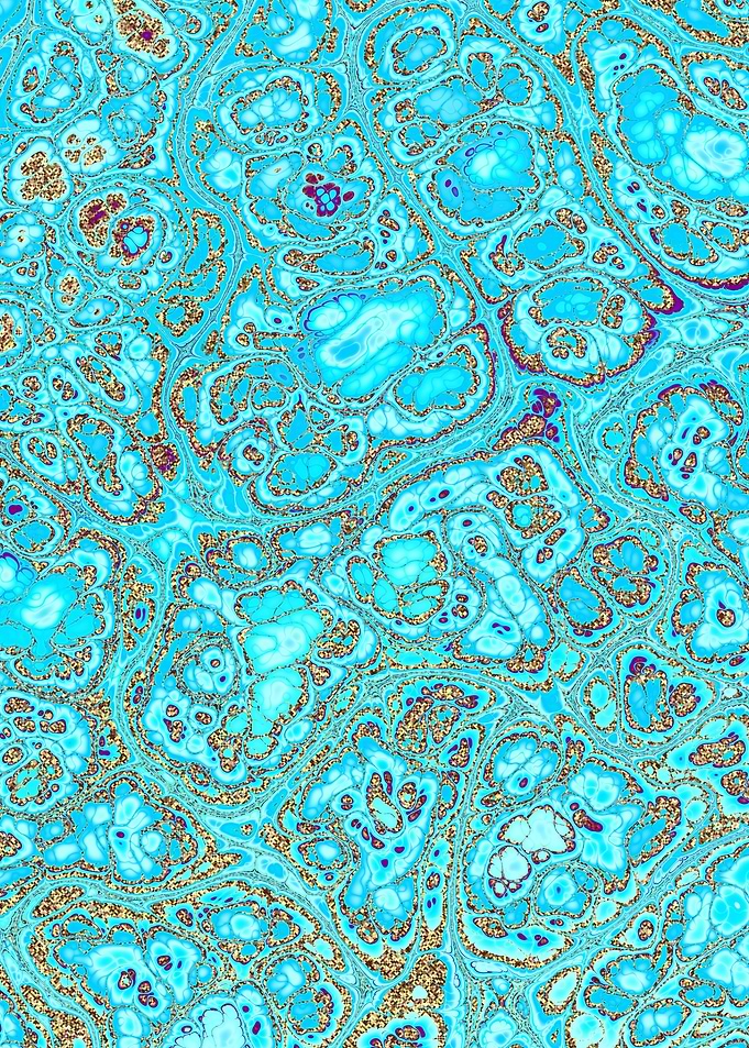 Turquoise Gold Texture 03
