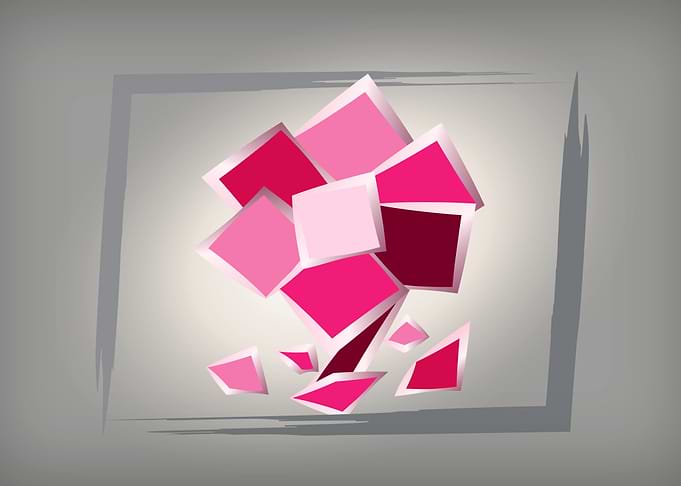 Abstract fuchsia flower