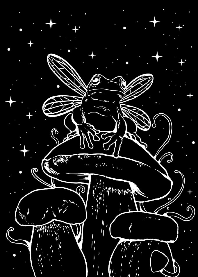 Cottagecore Aesthetic Frog