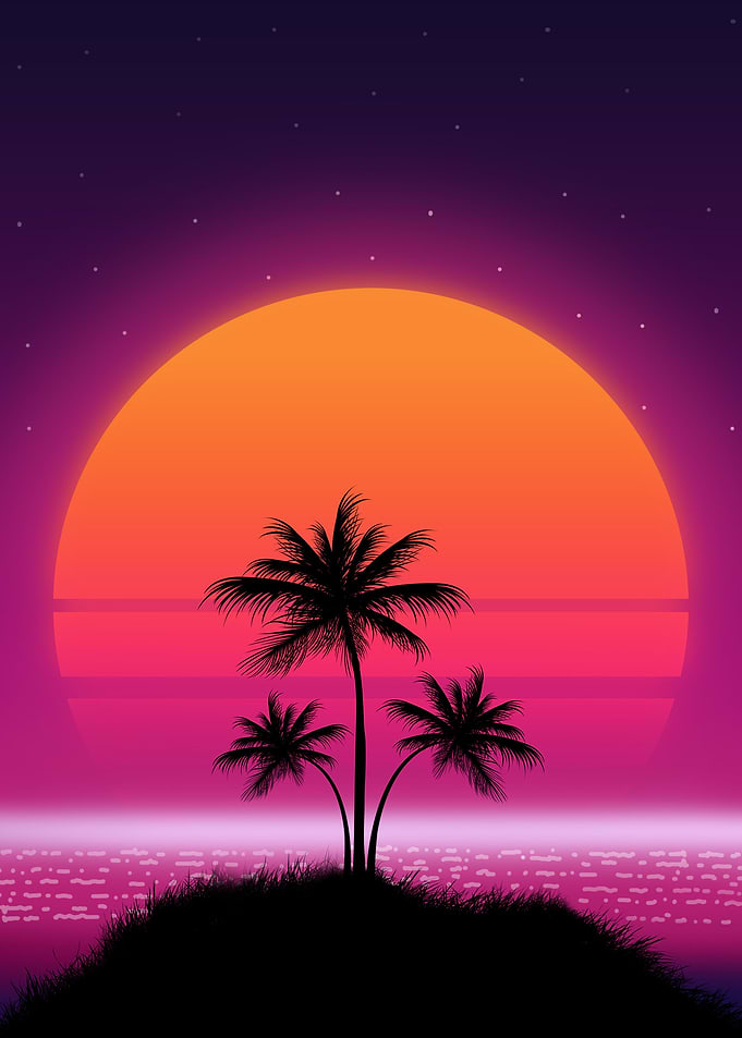 80s Palm Sunset