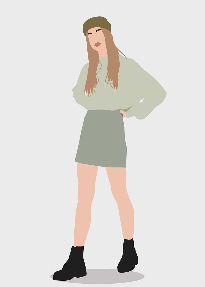 Unique minimalist woman