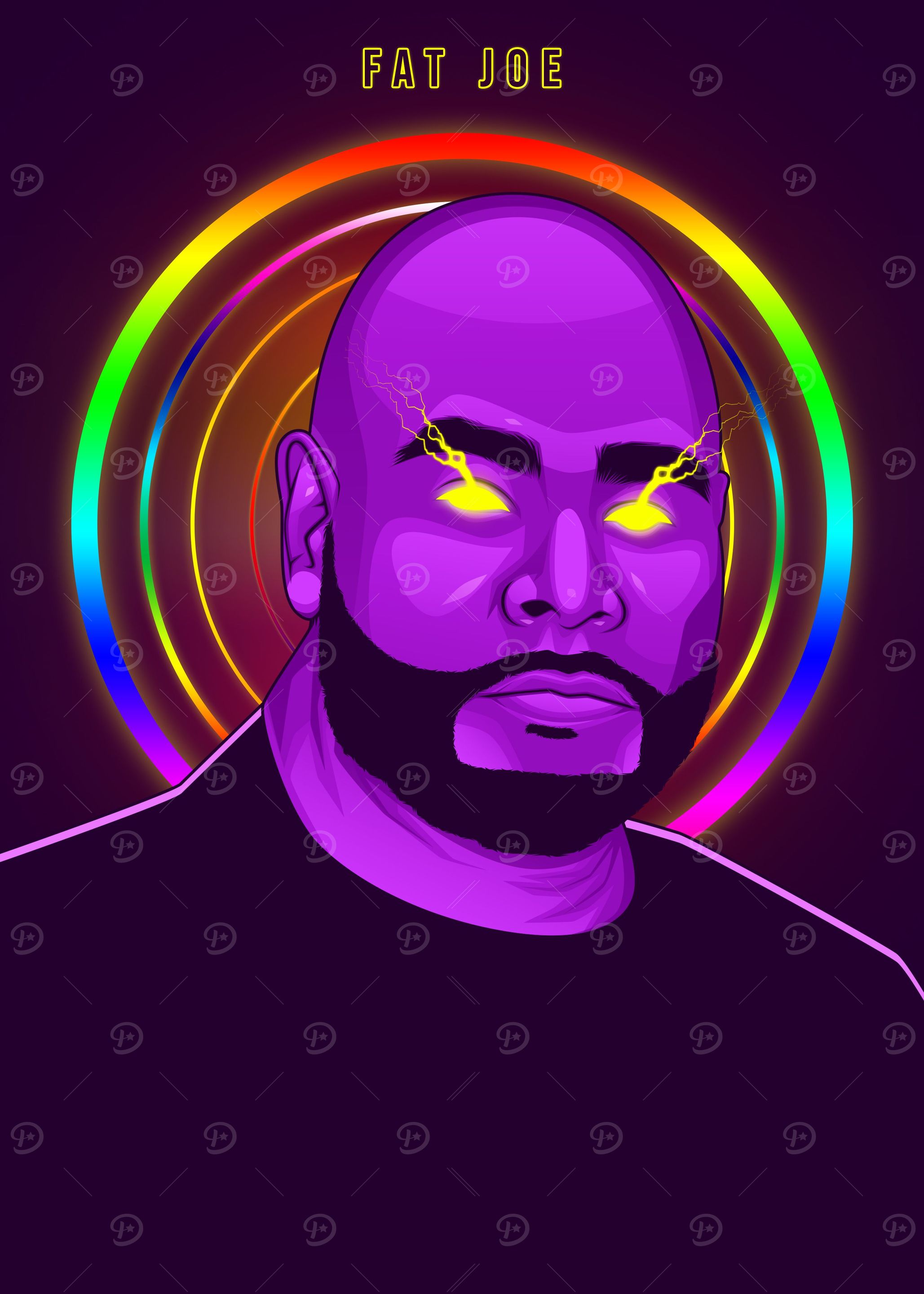 Fat Joe Neon Art