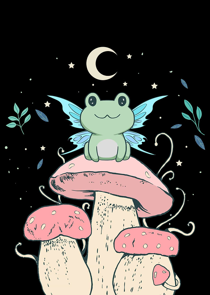 Cottagecore Aesthetic Frog