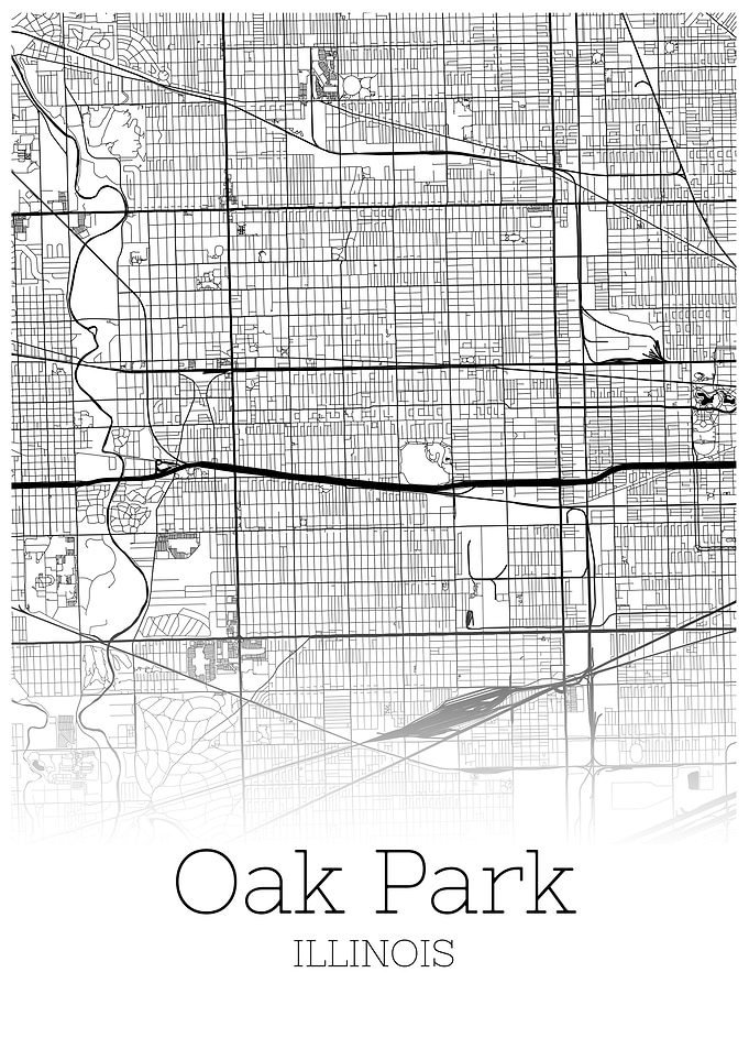 Oak Park Illinois map