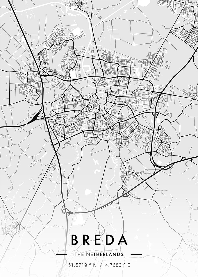 City Map Breda White