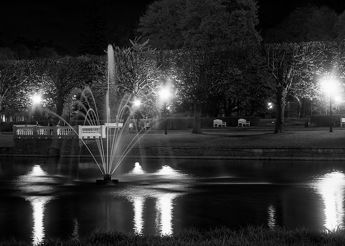 Fountain On The Swan Lake