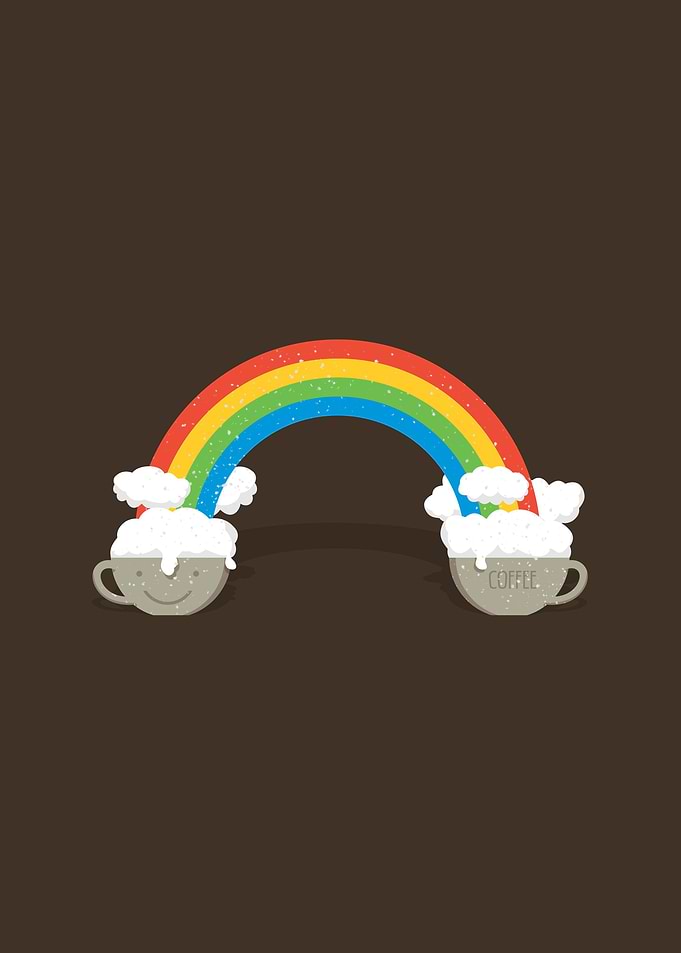 coffee rainbow
