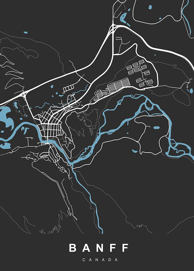 BANFF Map CANADA