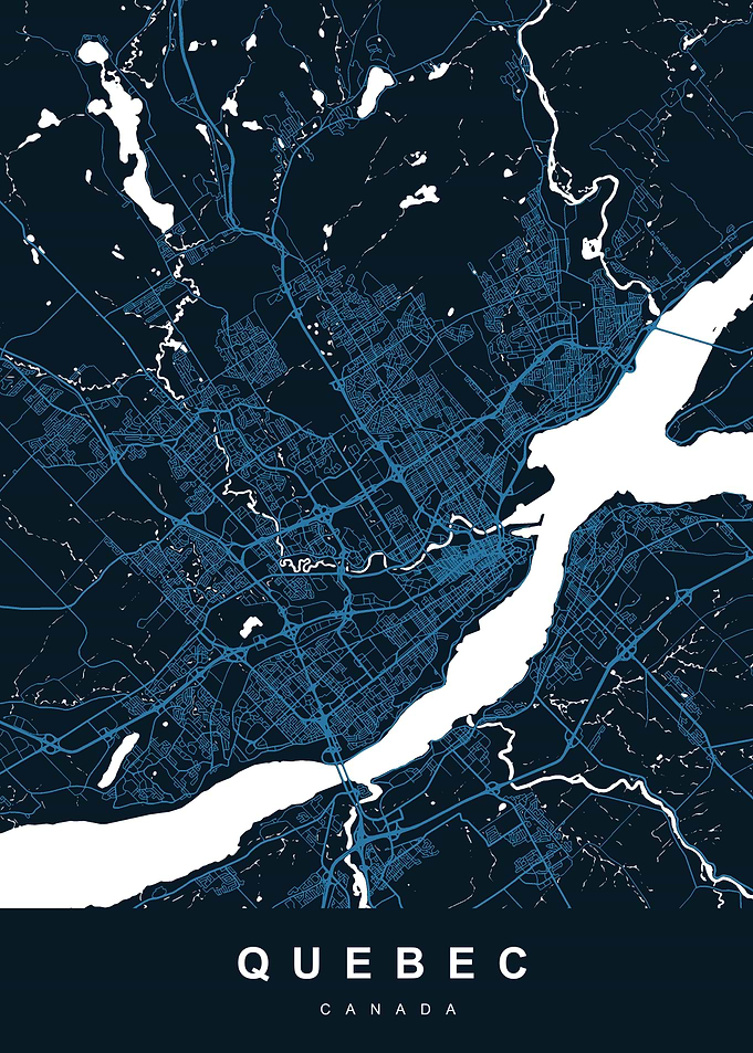 QUEBEC Map CANADA