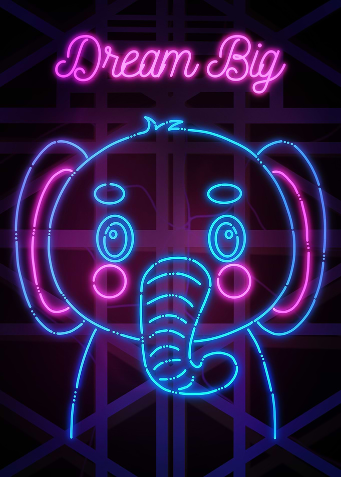 Cute Elephant Dream Big