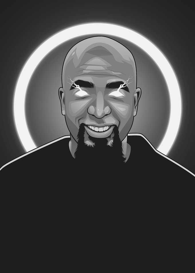 Tech N9ne Grayscale