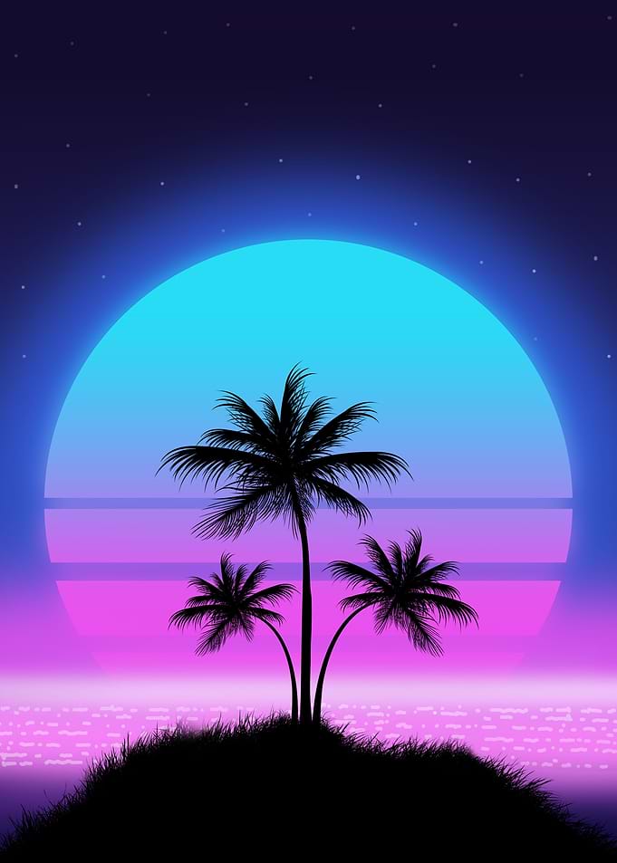 80s Palm Sunset